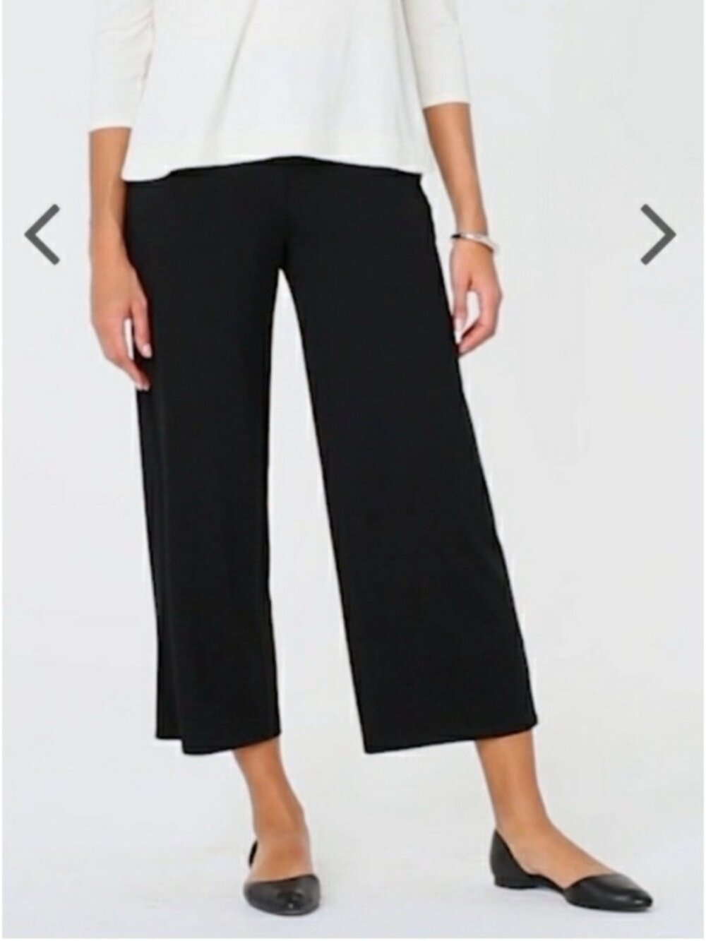 J Jill Wearever Collection Pant Sz XLP XL Petite Black Full Leg Cropped Pull On - Picture 7 of 9
